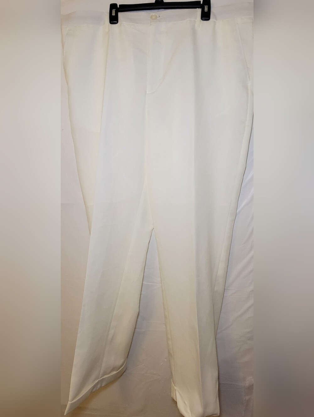 Men's Classic White Dress Pants - Clean Tailored Look